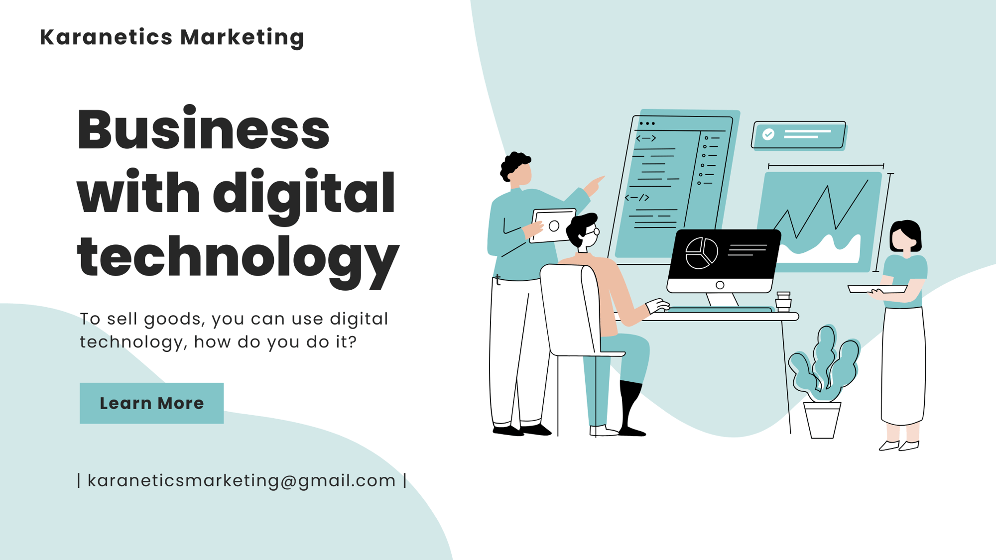Teal Illustration Digital Business Blog Banner Teal Illustration Digital Business Blog Banner